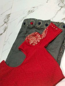 Elegant Grey Saree