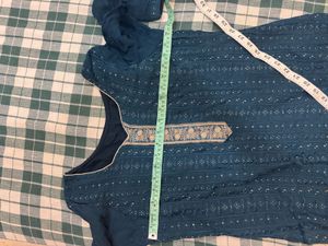 Teal Embroidered Kurta set