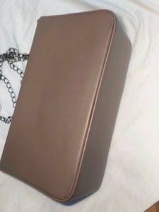 Beige Chain Crossbody Bag