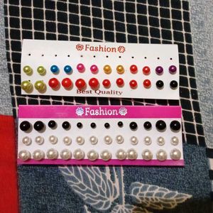 Earring Stud Set 30 Pair Multi Colour