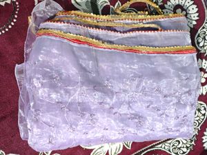 Embroidered Purple Saree