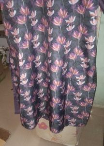 Floral Print Crepe Kurti