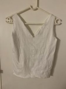 white ribbed vest tank top
