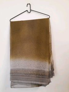 Brown Lightweight Georgette Saree For Daily Use