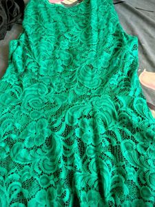 Emerald Green Lace Dress