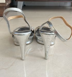 Silver High Heel With free Delivery Fees