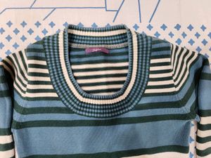 Sweater- Blue And White Stripes