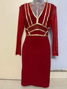 Red &amp; Gold Party Dress
