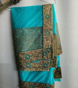 Blue saree