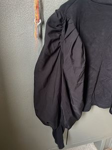 Black Puff Sleeve Top