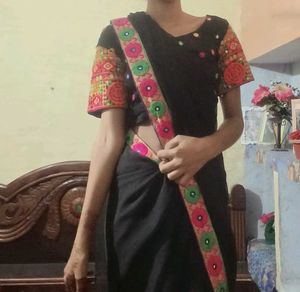 Totally New Wedding Wear Black Saree