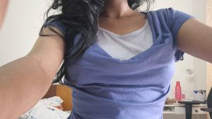 Blue Y2K Casual Cowl Neck Top