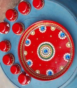 Decorative Traditional Pooja Thali – Handcrafted