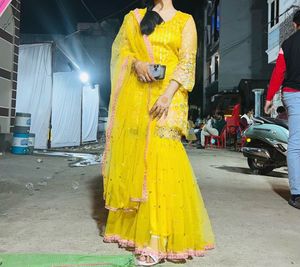 Yellow Embroidered Kurta Set