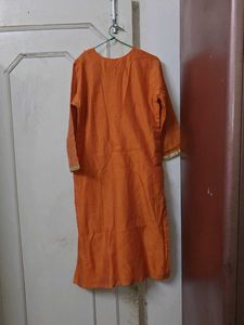 Elegant Orange Gottapatti Kurta Set