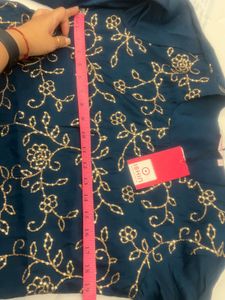 Elegant Teal Embroidered Kurta Set