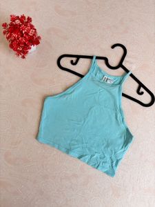✨H&M Blue Basic Cropped Top – Size Small ✨