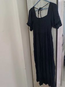 Black Puff Sleeve Dress