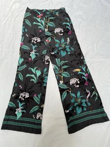H&amp;M Floral Bird Wide Leg Trousers Ana Glover x
