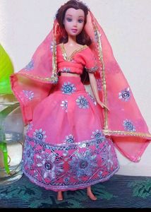 Two Barbie Dolls in Indian Dresses🩵💕