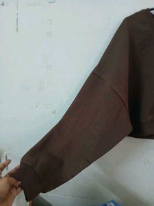 Brown Cropped Sweatshirt