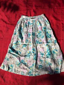 Floral Print Ethnic Skirt