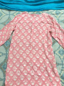 Pink Floral Print Tunic Top