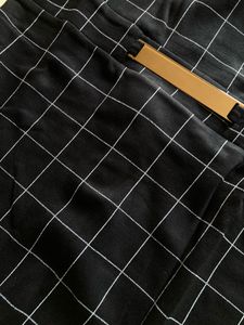 Chic Black Grid Dress
