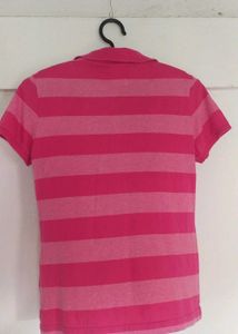 Striped Pink Polo Shirt
