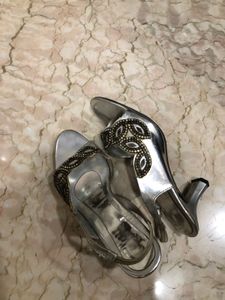 Silver Partywear Heels