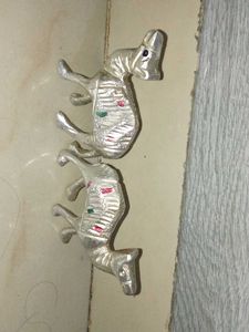 Vintage Silver Camel Figurine