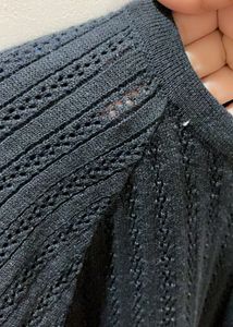 Black Open Knit Sweater
