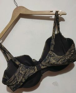 Leopard Print Brown Bra For Bust 38DD