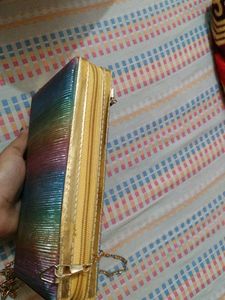 Rainbow Glitter Clutch