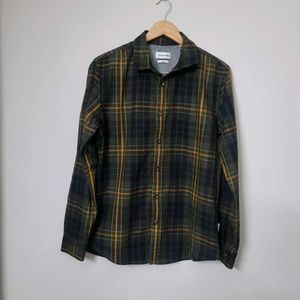 Jack &amp; jones Olive Green Plaid Shirt