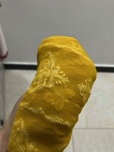 Yellow Embroidered Kurta