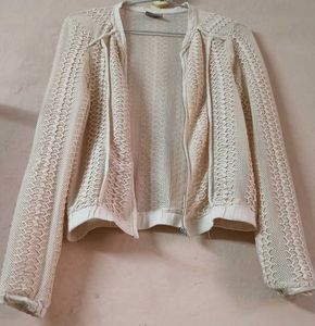 Cream Knit Jacket