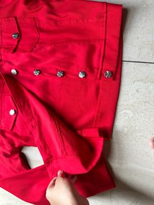 Red Overcoat Classy Look