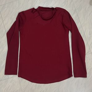 Burgundy Long Sleeve Top