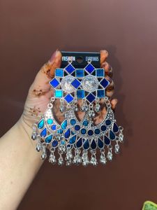 Blue Ethnic Earring