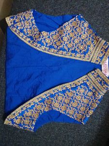 Blue Embellished Indian Dress Material