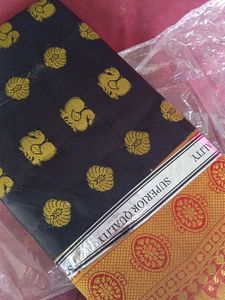 Black And Red Banarasi Saaree