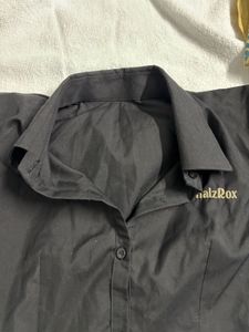 Black Embroidered Puff Sleeve Top