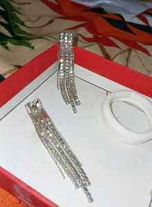 Sparkling Long Tassel Rhinestone Earrings🤍