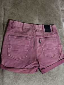 Pink Denim Shorts