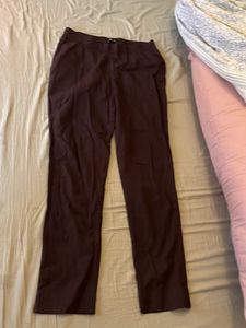 Burgundy Straight Leg Pants