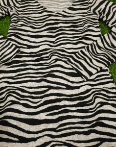 Zebra Print Mini Dress