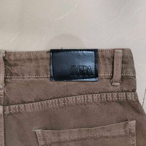 Brown Straight Leg Jeans