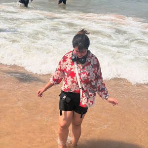 Red Floral Print Shirt