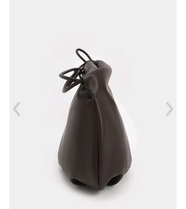 Knotted Handle Hobo Bag - Dark Brown